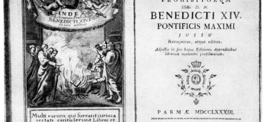 Титульный лист "Индекса" запрещенных книг.